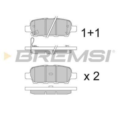 BP3395.JPG Kit Pastiglie Freno Posteriore Nissan Juke (f15) Bp3395 D4060-9n00a S.f. Akebono Bremsi