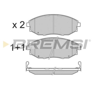 BP3399.JPG Kit Pastiglie Freno Anteriore Chevrolet Epica Dodge Ram 2500 Pick-up Bp3399 96475027 S.f. Sumutomo Bremsi