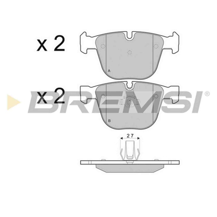 BP3410.JPG Kit Pastiglie Freno Posteriore Bmw X5 X6 5 Gran Turismo 7 Bp3410 34 21 2 413 083 Predisposto Per Contatto Segnalazion