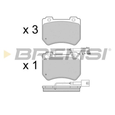 BP3412.JPG Kit Pastiglie Freno Anteriore Alfa Romeo 159 159 Sportwagon Brera Spider Bp3412 7 736 490 0 Con Contatto Segnalazione