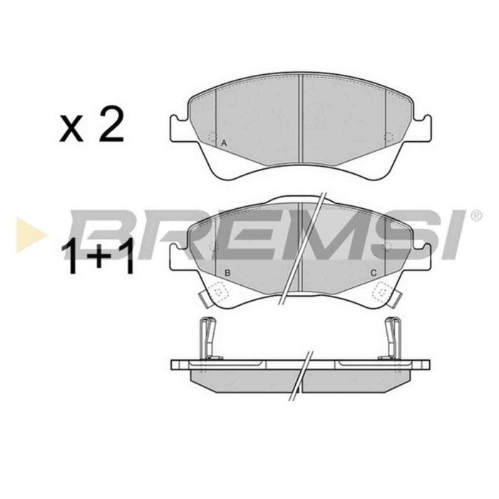 BP3422.JPG Kit Pastiglie Freno Anteriore Toyota Avensis Station Wagon Avensis Tre Volumi Verso Auris Auris Station Wagon Bp3422 