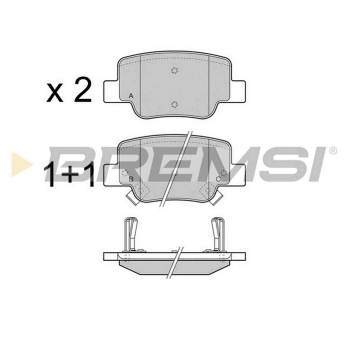BP3424.JPG Kit Pastiglie Freno Posteriore Toyota Verso Bp3424 04466-0f010 S.f. Bosch Bremsi
