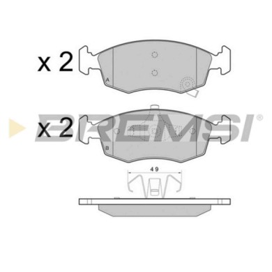 BP3445.JPG Kit Pastiglie Freno Anteriore Fiat Panda Panda Van Lancia Ypsilon Bp3445 6 001 073 454 S.f. Ate Bremsi