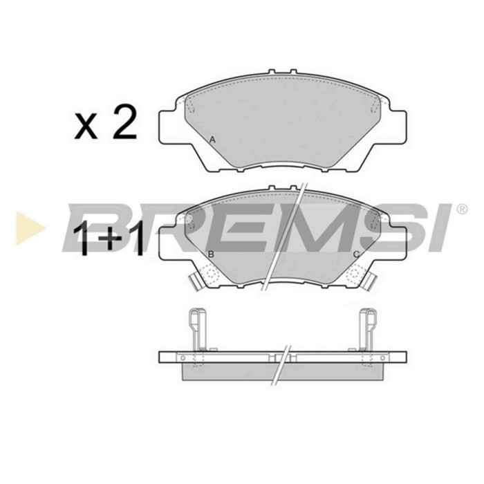 BP3446.JPG Kit Pastiglie Freno Anteriore Honda Insight Jazz Iii Jazz Iv Cr-z Bp3446 45022-szt-g00 S.f. Akebono Bremsi