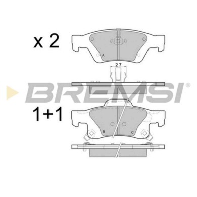 BP3461.JPG Kit Pastiglie Freno Posteriore Dodge Durango Jeep Grand Cherokee Iii Grand Cherokee Iv Bp3461 68516694ab S.f. Ate Bre