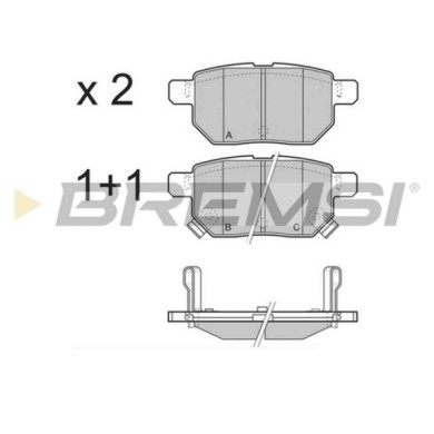 BP3485.JPG Kit Pastiglie Freno Posteriore Toyota Prius Plus Prius Phv Urban Cruiser Prius Bp3485 04466-02330 S.f. Akebono Bremsi