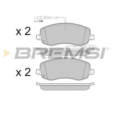 BP3499.JPG Kit Pastiglie Freno Anteriore Citro-n C8 Fiat Ulysse Lancia Phedra Peugeot 807 Bp3499 4253 Con Contatto Segnalazione 