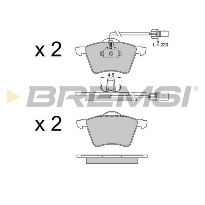 BP3506.JPG Kit Pastiglie Freno Anteriore Volkswagen Transporter T4 Furgonato (70a 70h 7da 7dh) Bp3506 7d0 698 151 A S.f. Ate Bre
