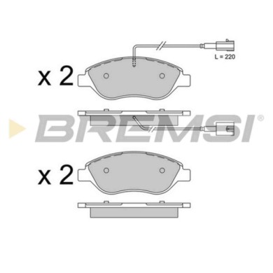 BP3507.JPG Kit Pastiglie Freno Anteriore Alfa Romeo Mito Fiat Bravo Ii Lancia Delta Iii Bp3507 7 736 580 8 Con Contatto Segnalaz