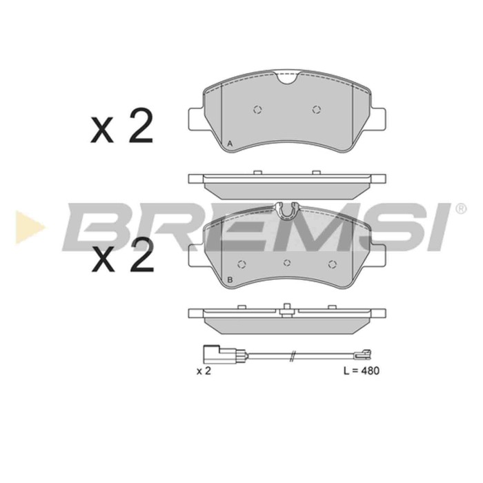 BP3526.JPG Kit Pastiglie Freno Posteriore Ford Tourneo Custom V362 Autobus (f3) Bp3526 03h17d03 Con Contatto Segnalazione Usura 