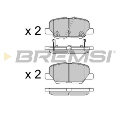BP3555.JPG Kit Pastiglie Freno Posteriore Citroen C4 Aircross Bp3555 16 098 996 80 S.f. Akebono Bremsi