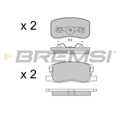 BP3578.JPG Kit Pastiglie Freno Anteriore Mitsubishi Colt Vi Bp3578 Mn116151 S.f. Akebono Bremsi