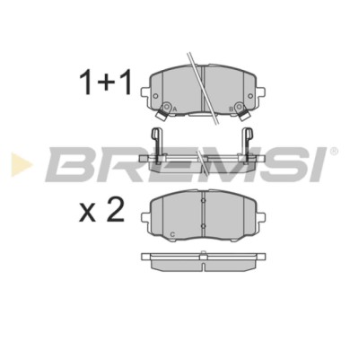 BP3583.JPG Kit Pastiglie Freno Anteriore Hyundai I20 Bp3583 58101-1ja60 S.f. Mando Bremsi