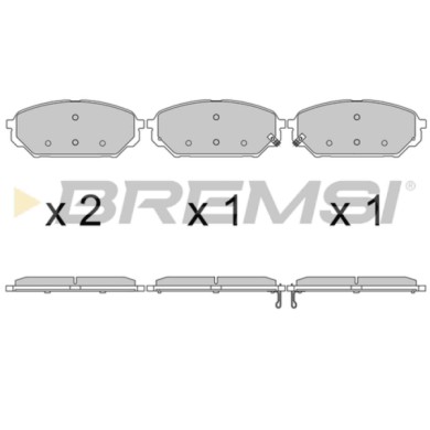 BP3619.JPG Kit Pastiglie Freno Anteriore Hyundai Ix55 Bp3619 58101-3ja00 S.f. Kasco Bremsi