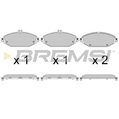 BP3641.JPG Kit Pastiglie Freno Anteriore Mercedes-benz Classe C (w205) Bp3641 000 420 73 02 Freno A Disco S.f. Trw Bremsi