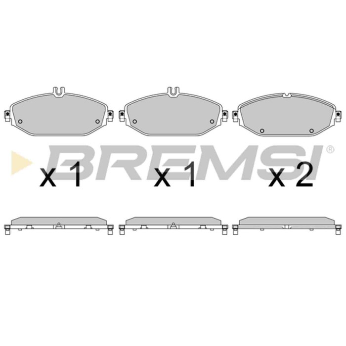 BP3641.JPG Kit Pastiglie Freno Anteriore Mercedes-benz Classe C (w205) Bp3641 000 420 73 02 Freno A Disco S.f. Trw Bremsi