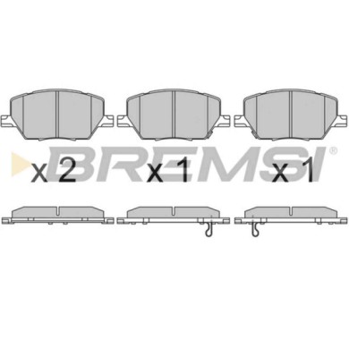 BP3657.JPG Kit Pastiglie Freno Anteriore Fiat 500x Jeep Renegade Suv Compass Bp3657 5 209 417 4 S.f. Mando Bremsi