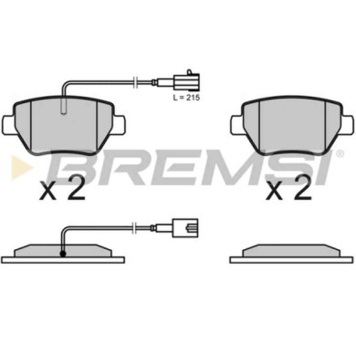BP3659.JPG Kit Pastiglie Freno Posteriore Maserati Ghibli Iii Bp3659 980156042 Con Contatto Segnalazione Usura S.f. Akebono Brem