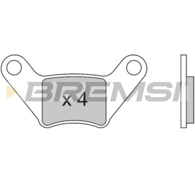 BP3679.JPG Kit Pastiglie Freno Posteriore Piaggio M500 Bp3679 V05991040 Bremsi