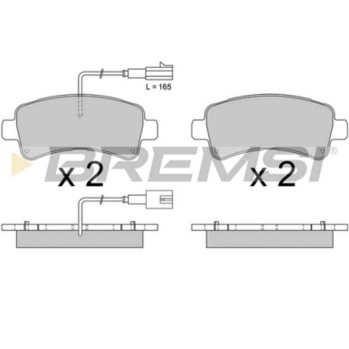 BP3681.JPG Kit Pastiglie Freno Posteriore Citroen Jumper Ii Autobus Bp3681 16 124 340 80 Con Contatto Segnalazione Usura S.f. Br