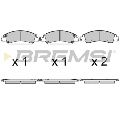 BP3684.JPG Kit Pastiglie Freno Anteriore Cadillac Escalade Bp3684 1925 7667 Con Contatto Segnalazione Usura S.f. Akebono Bremsi