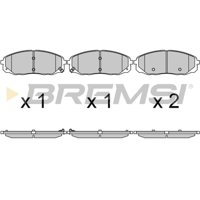 BP3703.JPG Kit Pastiglie Freno Anteriore Kia Carnival/grand Carnival Iii Bp3703 58101-a9a00 Con Contatto Segnalazione Usura S.f.