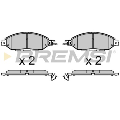 BP3720.JPG Kit Pastiglie Freno Anteriore Nissan Sunny Ii Murano Iii Pathfinder Iv Bp3720 D1060-3ja0abrv Con Contatto Segnalazion