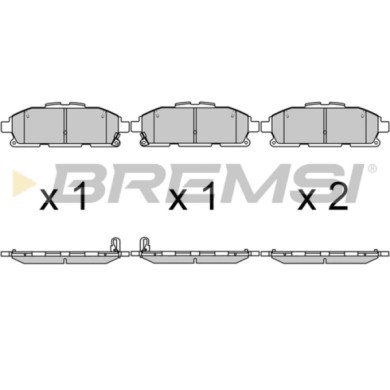 BP3722.JPG Kit Pastiglie Freno Anteriore Nissan Quest Bp3722 D1060-1ja0a Con Contatto Segnalazione Usura S.f. Akebono Bremsi