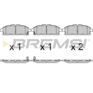 BP3722.JPG Kit Pastiglie Freno Anteriore Nissan Quest Bp3722 D1060-1ja0a Con Contatto Segnalazione Usura S.f. Akebono Bremsi