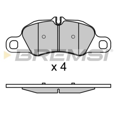 BP3725.JPG Kit Pastiglie Freno Anteriore Porsche 718 Boxster (982) Bp3725 98135193900 S.f. Brembo Bremsi