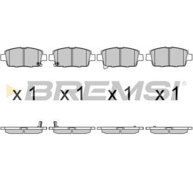 BP3730.JPG Kit Pastiglie Freno Anteriore Toyota Yaris Verso Yaris Verso Van Bp3730 04465-52220 Con Contatto Segnalazione Usura S
