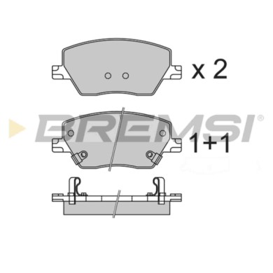 BP3735.JPG Kit Pastiglie Freno Anteriore Fiat Tipo 2 Volumi/coda Spiovente Tipo Station Wagon Tipo Tre Volumi Bp3735 7 736 762 8