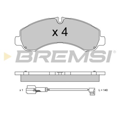 BP3747.JPG Kit Pastiglie Freno Anteriore Mitsubishi Canter (fb7 Fb8 Fe7 Fe8) Vii Bp3747 Mk530890 Con Contatto Segnalazione Usura