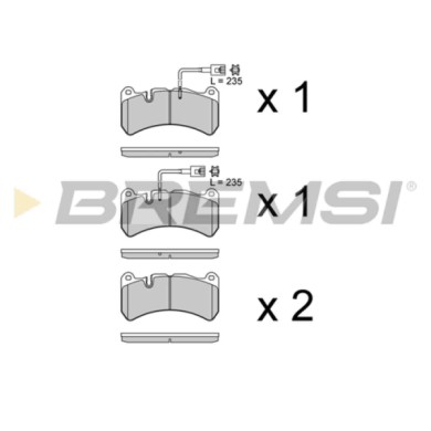 BP3764.JPG Kit Pastiglie Freno Anteriore Alfa Romeo Stelvio Giulia Bp3764 6000629065 Con Contatto Segnalazione Usura S.f. Brembo