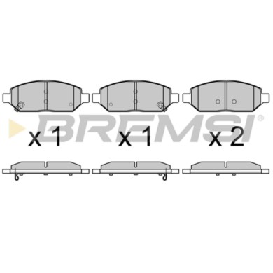 BP3767.JPG Kit Pastiglie Freno Anteriore Opel Karl Bp3767 16 05 313 Con Contatto Segnalazione Usura Bremsi