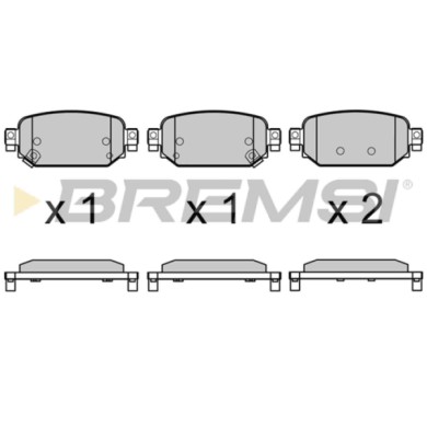 BP3768.JPG Kit Pastiglie Freno Posteriore Mazda 3 3 Tre Volumi Cx-3 Bp3768 Bay0-26-43z Con Contatto Segnalazione Usura Bremsi