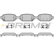 BP3768.JPG Kit Pastiglie Freno Posteriore Mazda 3 3 Tre Volumi Cx-3 Bp3768 Bay0-26-43z Con Contatto Segnalazione Usura Bremsi