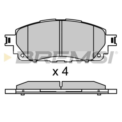 BP3771.JPG Kit Pastiglie Freno Anteriore Toyota Hilux Viii Pick-up Bp3771 04465-0k380 Con Contatto Segnalazione Usura S.f. Advic