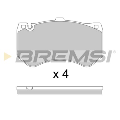 BP3779.JPG Kit Pastiglie Freno Anteriore Mercedes-benz Amg Gt (x290) Bp3779 4205800 Predisposto Per Contatto Segnalazione Usura 