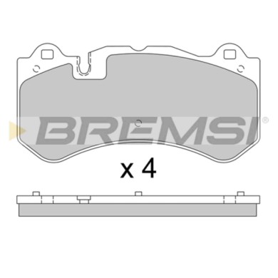 BP3784.JPG Kit Pastiglie Freno Anteriore Mercedes-benz Amg Gt (x290) Bp3784 000 420 35 00 Predisposto Per Contatto Segnalazione 