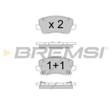 BP3787.JPG Kit Pastiglie Freno Anteriore Kia Picanto Bp3787 58101-g6a30 Con Contatto Segnalazione Usura S.f. Akebono Bremsi