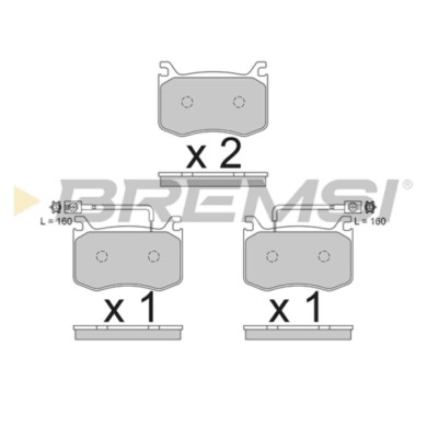BP3792.JPG Kit Pastiglie Freno Anteriore Alfa Romeo Giulia Bp3792 68311929aa Con Contatto Segnalazione Usura S.f. Brembo Bremsi