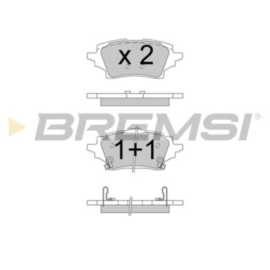BP3796.JPG Kit Pastiglie Freno Posteriore Toyota C-hr (x1) Bp3796 446602400 Con Contatto Segnalazione Usura S.f. Trw Bremsi