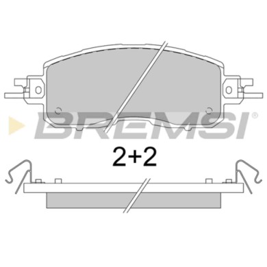 BP3797.JPG Kit Pastiglie Freno Anteriore Nissan Leaf Bp3797 D10603ta0a Con Segnalazione Acustica Usura S.f. Sumitomo Bremsi
