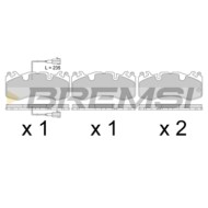 BP3800.JPG Kit Pastiglie Freno Anteriore Maserati Quattroporte Vi Levante Suv Bp3800 980156012 Con Sensore Usura Integrato Brems