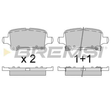 BP3803.JPG Kit Pastiglie Freno Posteriore Chevrolet Malibu (v300) Bp3803 1359 5651 Con Contatto Segnalazione Usura S.f. Trw Brem