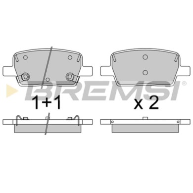 BP3812.JPG Kit Pastiglie Freno Posteriore Cadillac Ct6 Xt5 Chevrolet Camaro Cabriolet Camaro Bp3812 2334 1199 S.f. Ferodo Bremsi