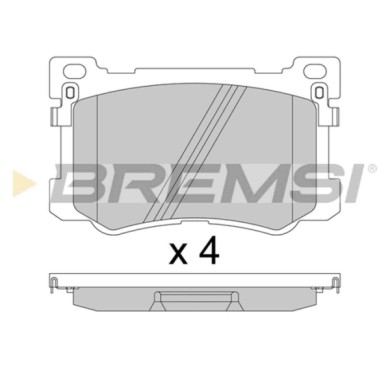 BP3813.JPG Kit Pastiglie Freno Anteriore Hyundai Genesis Genesis Coupú Bp3813 58101-3na50 Con Segnalazione Acustica Usura S.f. S