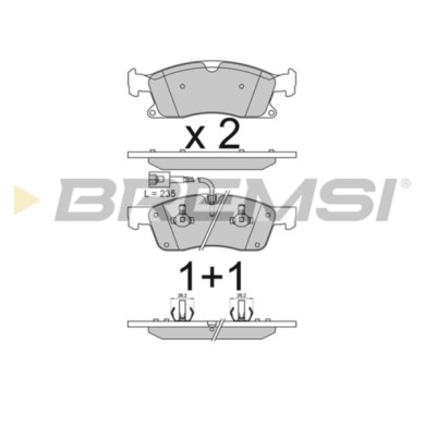 BP3814.JPG Kit Pastiglie Freno Anteriore Maserati Levante Suv Bp3814 673004427 Con Sensore Usura Integrato S.f. Ate Bremsi