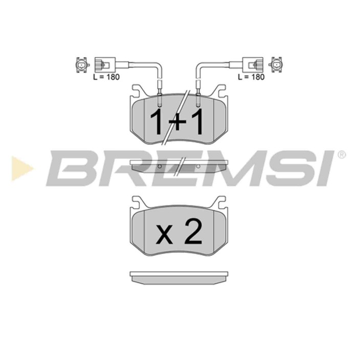 BP3816.JPG Kit Pastiglie Freno Posteriore Alfa Romeo Giulia Stelvio Bp3816 68309144aa Con Contatto Segnalazione Usura S.f. Bremb